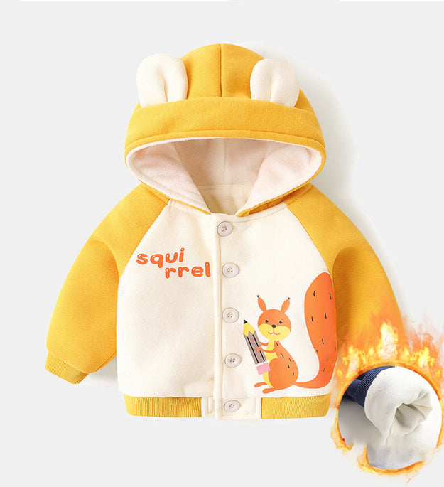 Baby Fleece Hooded Jacket for Boys and Girls Winter