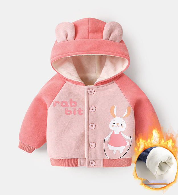 Baby Fleece Hooded Jacket for Boys and Girls Winter