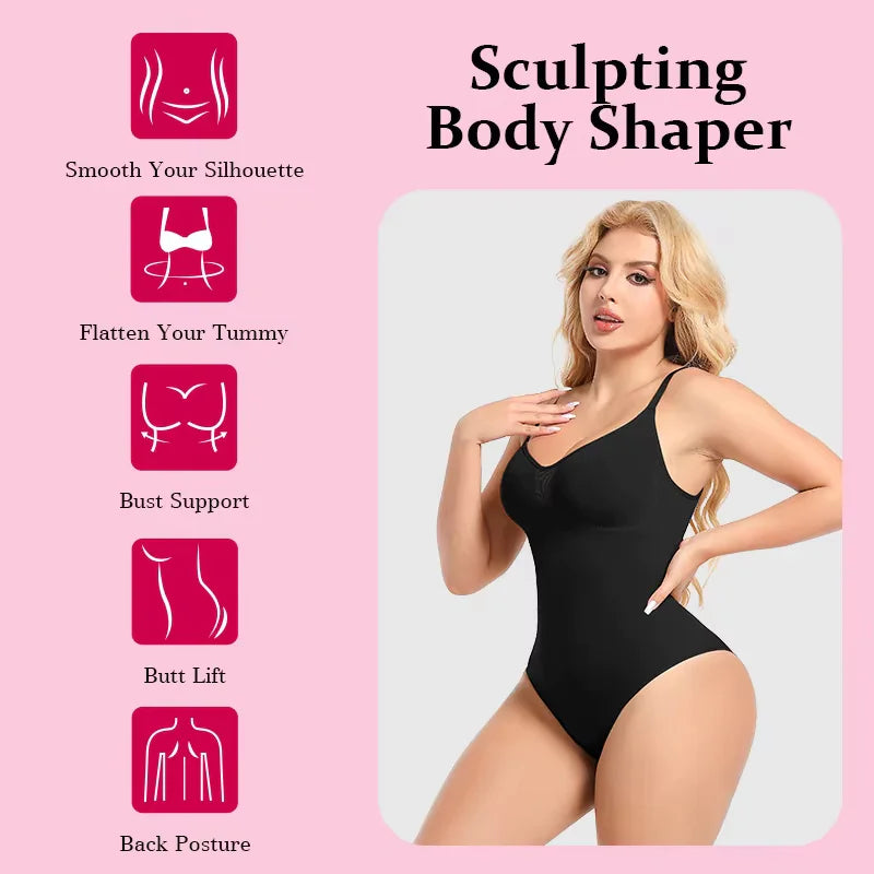 Seamless Sculpting Plus Size Shapewear Boyshorts Faja Bodysuit