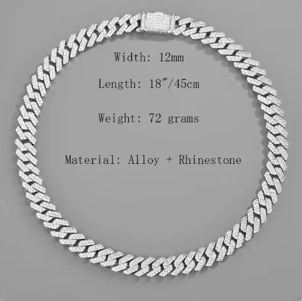 Fashion Hip Hop Jewelry Necklace Full Of Diamonds