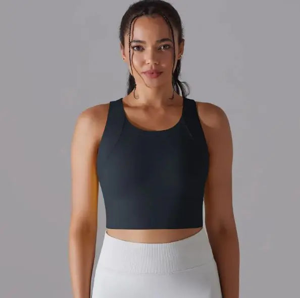 Fixed Cup Integrated Women Sports Vest Cohesion Curve