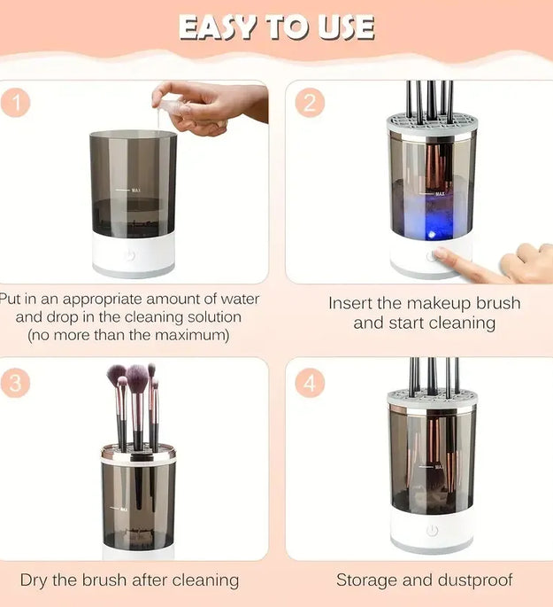 Automatic Makeup Brush Cleaner