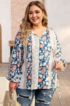 Bohemian Floral & Polka Dot Balloon-Sleeve Blouse – Effortless Everyday Chic