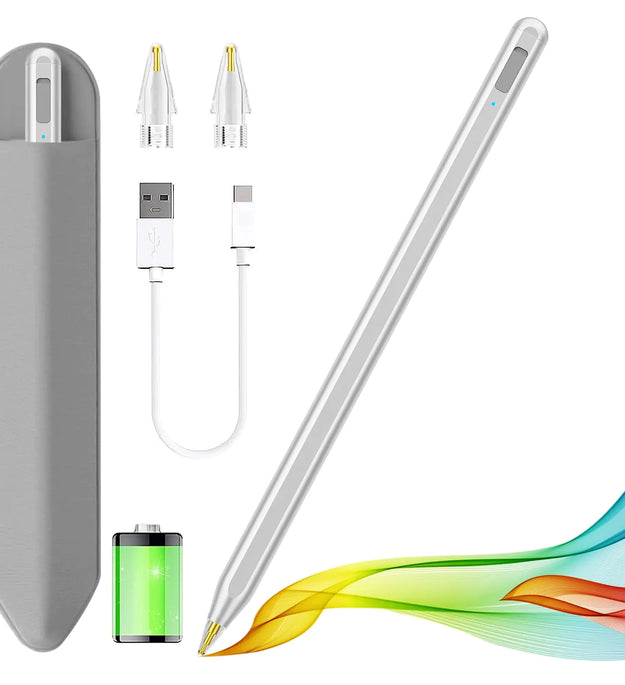 Stylus Pen for iPad 2018-2024 with Palm Rejection, Apple Pencil for Apple iPad 10th/9th/8th/7th/6th Gen, iPad Pro 11/12.9 inch, New iPad Air 2024 11&13-inch(M2) /5th/4th/3th Gen, iPad Mini 6th/5th Gen