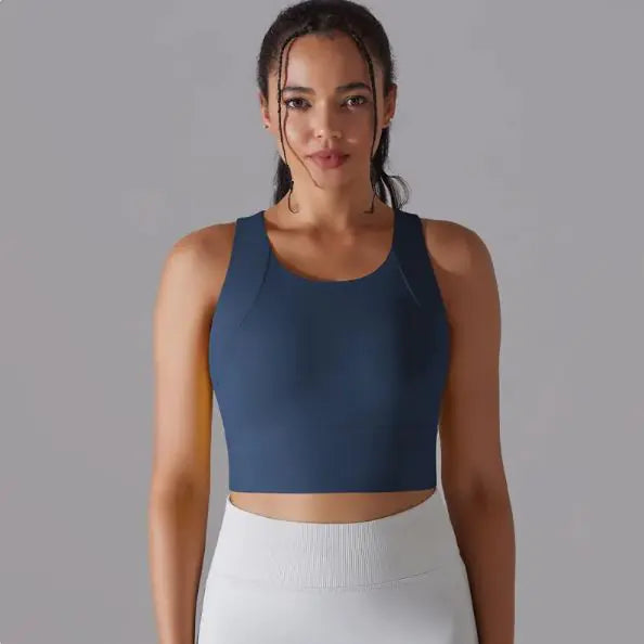 Fixed Cup Integrated Women Sports Vest Cohesion Curve