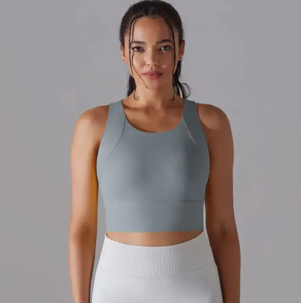 Fixed Cup Integrated Women Sports Vest Cohesion Curve