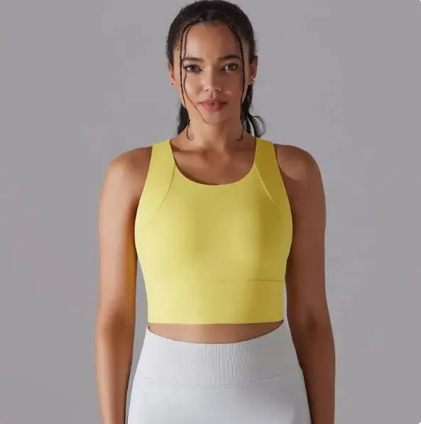Fixed Cup Integrated Women Sports Vest Cohesion Curve